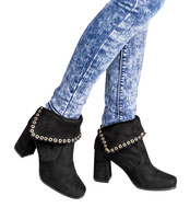 Botki damskie Ideal Shoes J-8680 Czarne