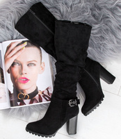 Kozaki damskie Sixth Sens F163 Czarne