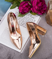 Czółenka damskie Style Shoes 6762 Szampańskie