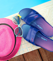 Klapki damskie basenowe Lano KL-3-2246-10 Niebieskie