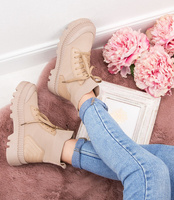 Botki damskie N/M HY288-G Khaki