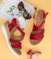 Sandałki damskie Super Mode 8674 Czerwone