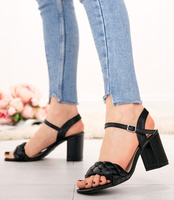 Sandałki damskie Laura Mode QL-175 Czarne