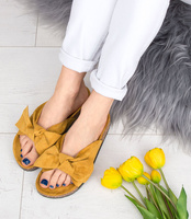 Klapki damskie Abloom WL231 Żółte