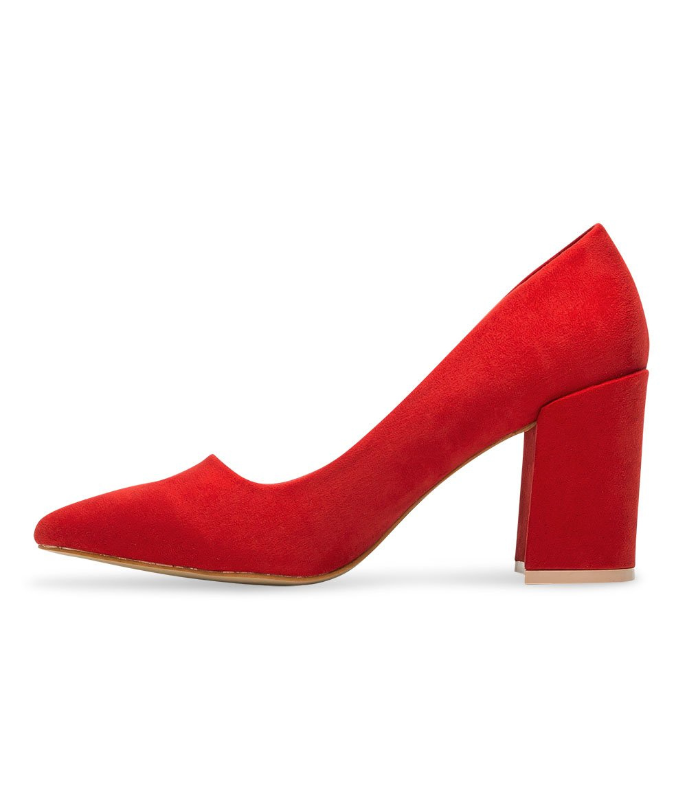 Czółenka damskie Ideal Shoes D-1232 Czerwone