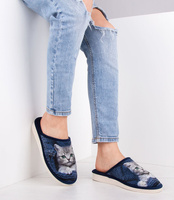 Kapcie damskie Natural Style NS-128 Granatowe