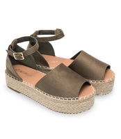 Sandałki damskie Bestelle 100-963 Oliwkowe