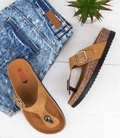 Japonki damskie Jomix D7593 Brązowe