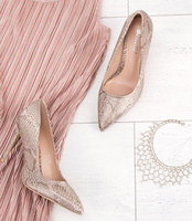 Czółenka damskie Bestelle 1639-1 Szampańskie