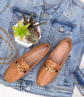 Mokasyny damskie N/M 918-18 Brązowe