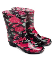 Kalosze damskie Lano ANX-01 Red 3 Flower