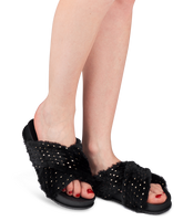 Klapki damskie Ideal Shoes L-2756 Czarne