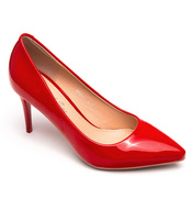 Czółenka damskie Sixth Sens 665-5 PU Czerwone