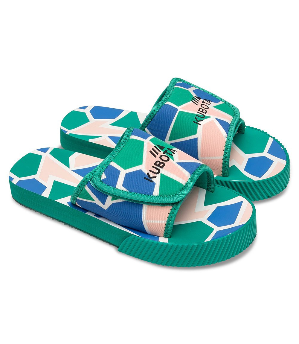 Klapki damskie Kubota Rzep 2.0 Zielone 90s