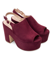 Sandałki damskie Tina's 8263G Bordowe