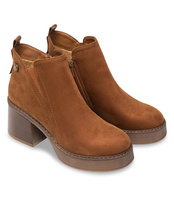 Botki damskie Super Mode 7357 Brązowe