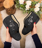 Kapcie damskie Dr Orto 031D028 Grafitowe