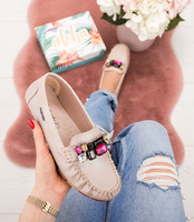 Mokasyny damskie Skotnicki P-3-0596 Beżowe