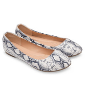 Balerinki damskie Abloom 9988-136 Białe