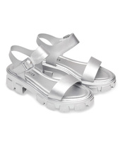 Sandałki damskie Shoesita K-8057 Srebrne