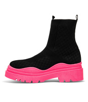 Buty sportowe N/M 88-56 Czarno-Fuksjowe