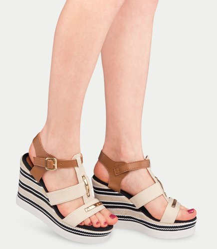 Sandały damskie Foreverfolie YQ05 Beżowe