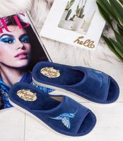 Kapcie damskie Natural Style NS-037 Niebieskie