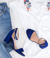 Sandałki damskie Laura Mode QL-81 Niebieskie