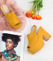 Sandałki damskie Tina's 8263M Żółte