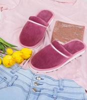 Kapcie damskie Natural Style NS-020 Różowe