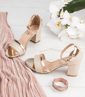 Sandałki damskie Abloom A3076 Złote