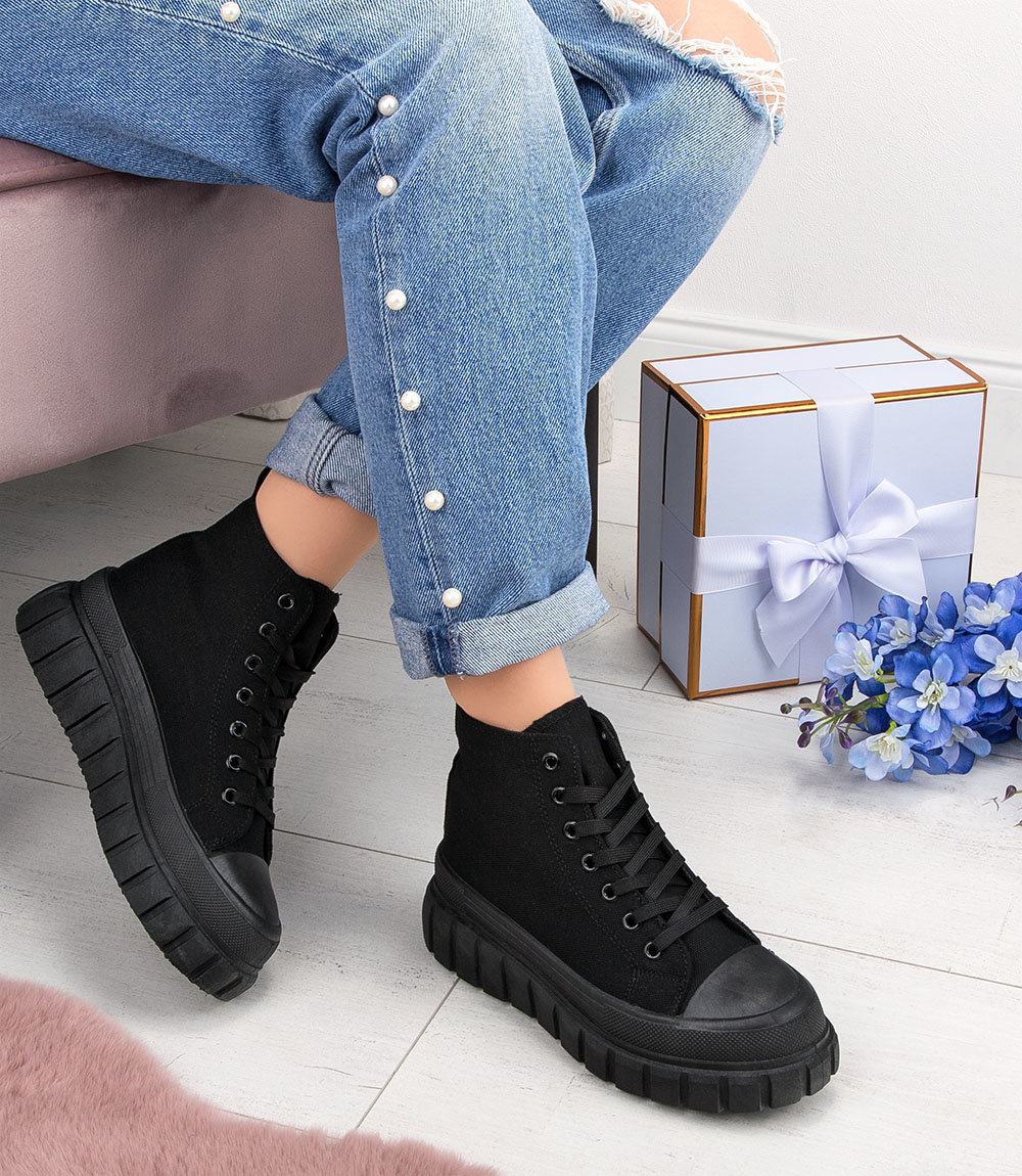 Trampki damskie N/M 88-50 Czarne