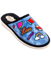 Kapcie damskie Natural Style NS-127 Niebieskie