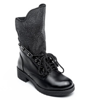 Botki damskie Ideal Shoes SU-2713 Czarne