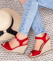 Sandałki damskie Laura Mode LM-8006 Czerwone