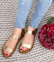 Sandałki damskie Super Mode 4609 Złote