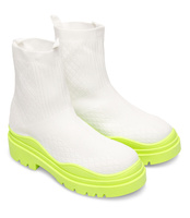 Buty sportowe N/M 88-56 Biało-Zielone