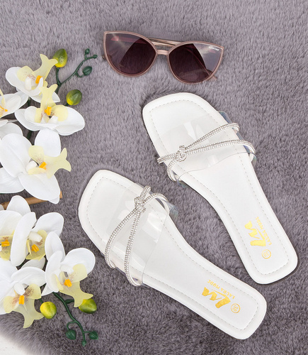 Klapki damskie Laura Mode QL-235 Białe