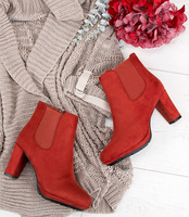 Botki damskie Abloom F156-2 Czerwone