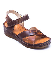 Sandałki damskie Wasak 0473 Brązowe