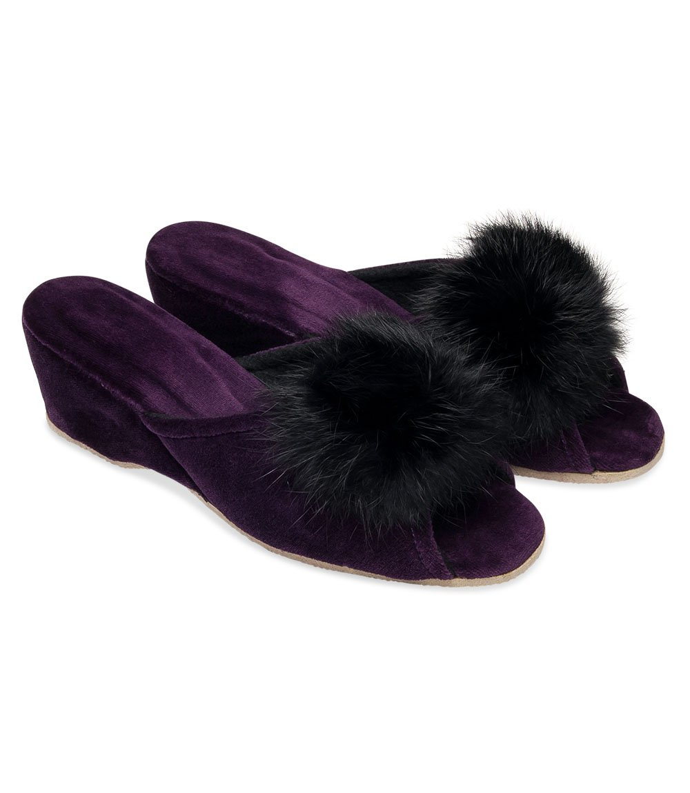 Kapcie damskie Natural Style NS-031 Śliwkowe