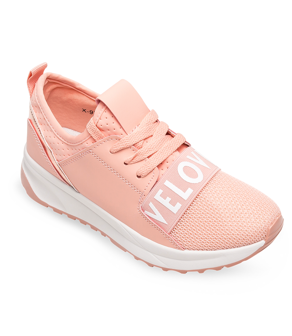 Buty sportowe damskie Ideal Shoes X-9703 Różowe