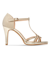 Sandałki damskie Laura Mode CQ01 Złote