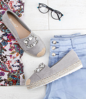 Espadryle damskie Bestelle Y931-9 Szare