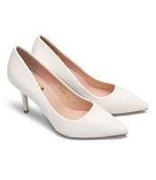 Czółenka damskie Laura Mode QL-263 Białe