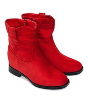 Botki damskie Ideal Shoes G-7605 Czerwone