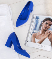 Czółenka damskie Ideal Shoes D-1232 Niebieskie