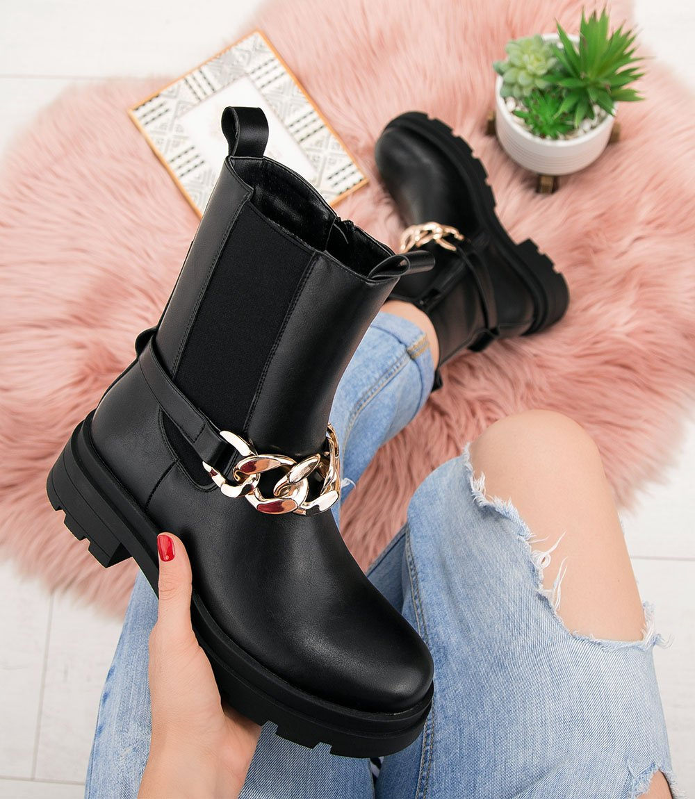 Botki damskie Sixth Sens JW137 Czarne