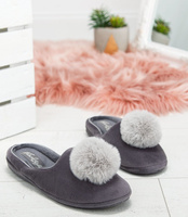 Kapcie damskie Natural Style NS-268 Szare