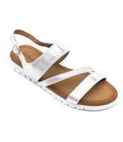 Sandałki damskie Bestelle THS-5 Srebrne